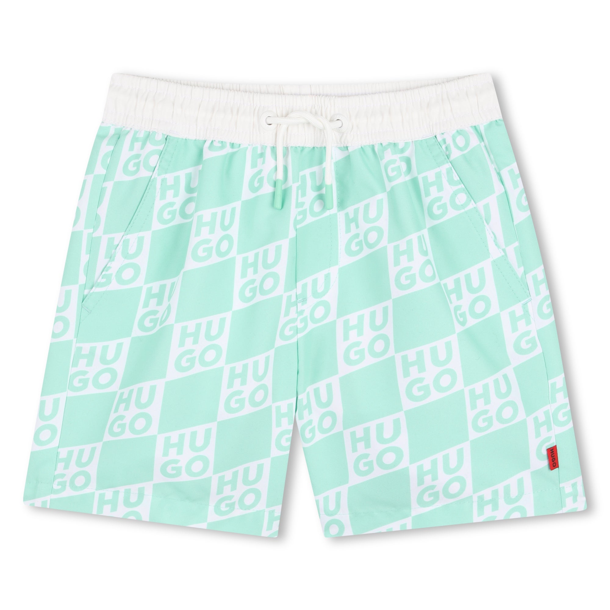 Bermuda Surfer Monograma Verde Almendra