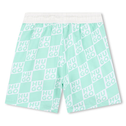 Bermuda Surfer Monograma Verde Almendra