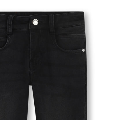 Jeans Slim Fit Deslavado Negro