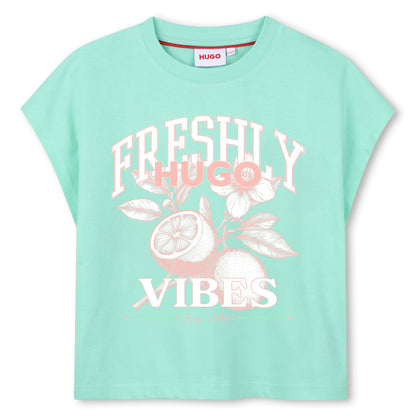 Camiseta Cropped Summit Verde Almendra