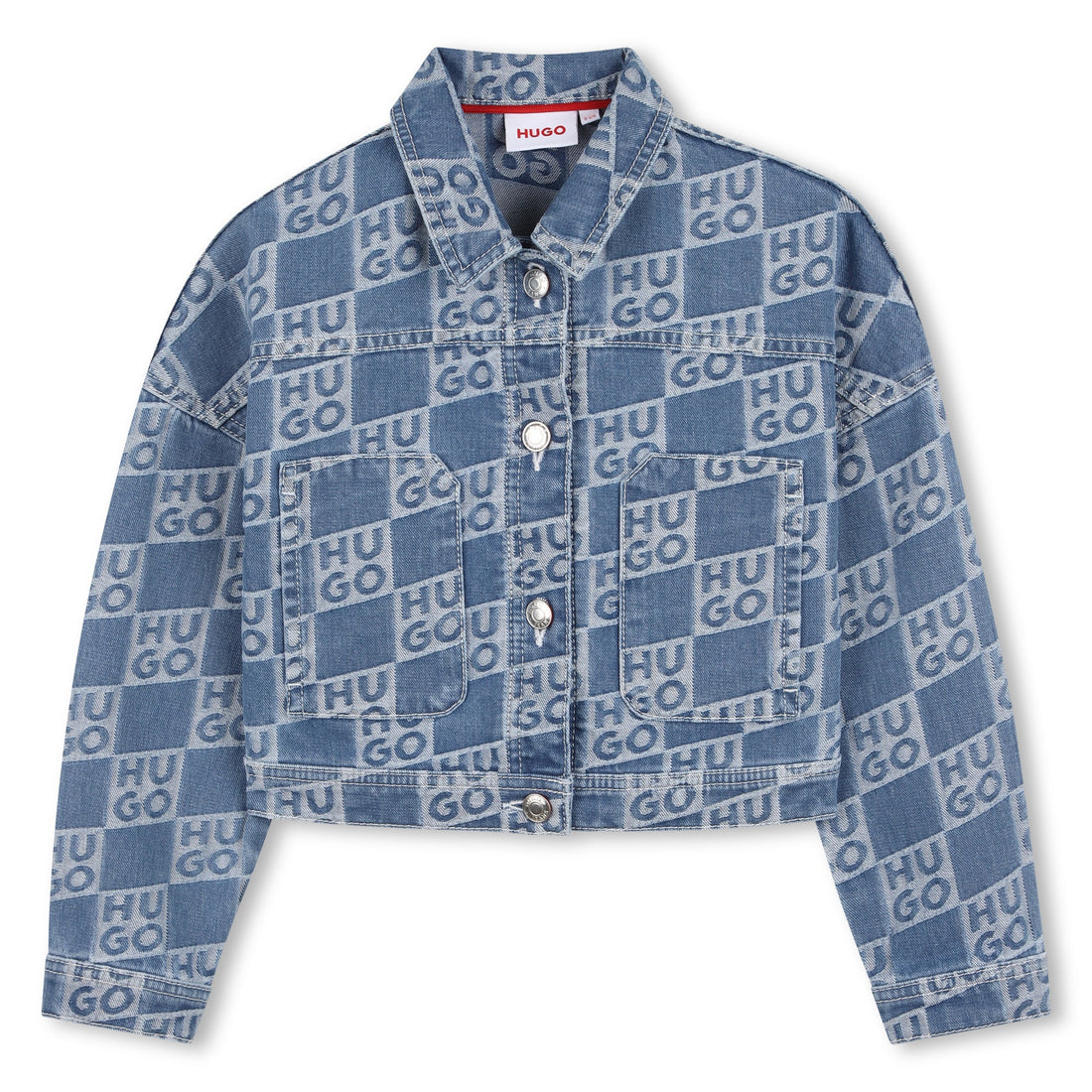 Chaqueta Monograma Deslavada Denim