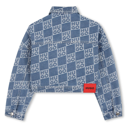 Chaqueta Monograma Deslavada Denim
