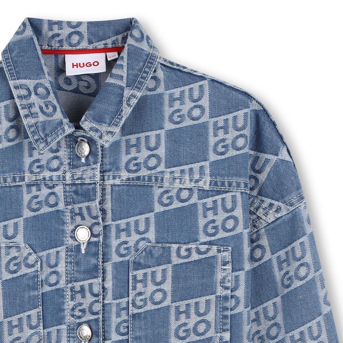 Chaqueta Monograma Deslavada Denim