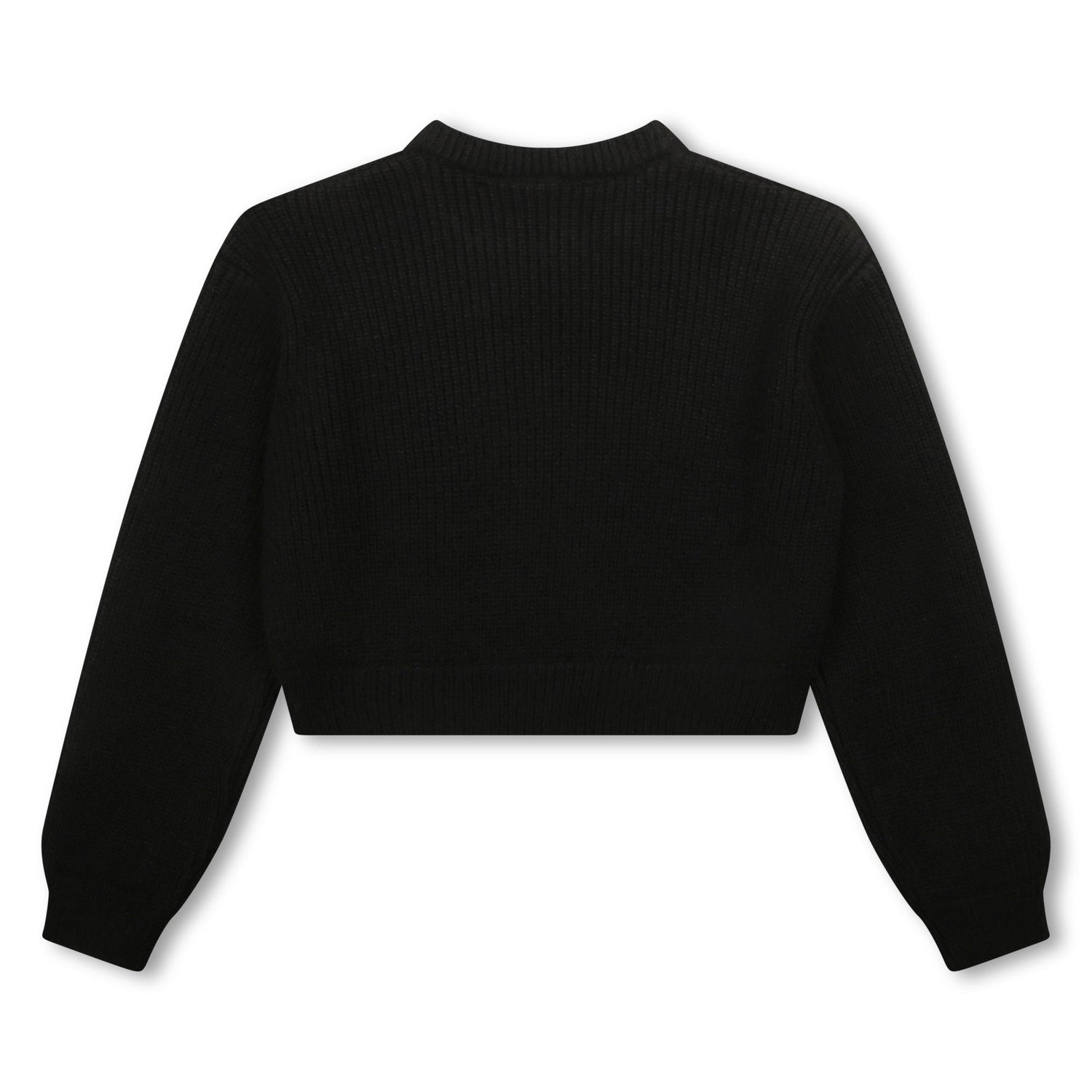 Sweater Cropped Negro HUGO Lurex Niña