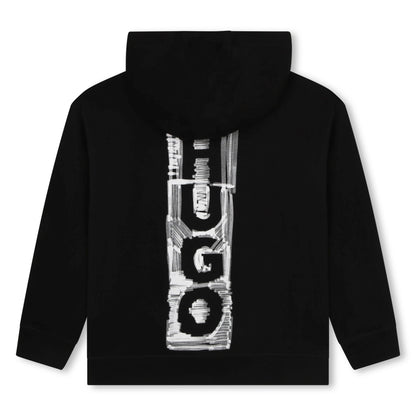 Buzo Hooded Negro Bolsillo Canguro Niño