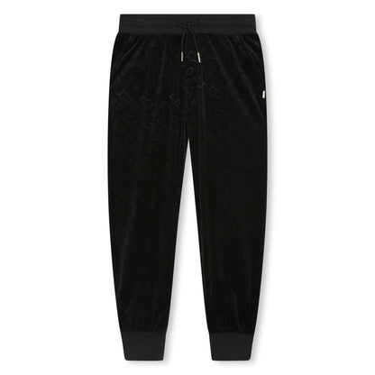 Pantalón Jogger Negro Monograma Niña