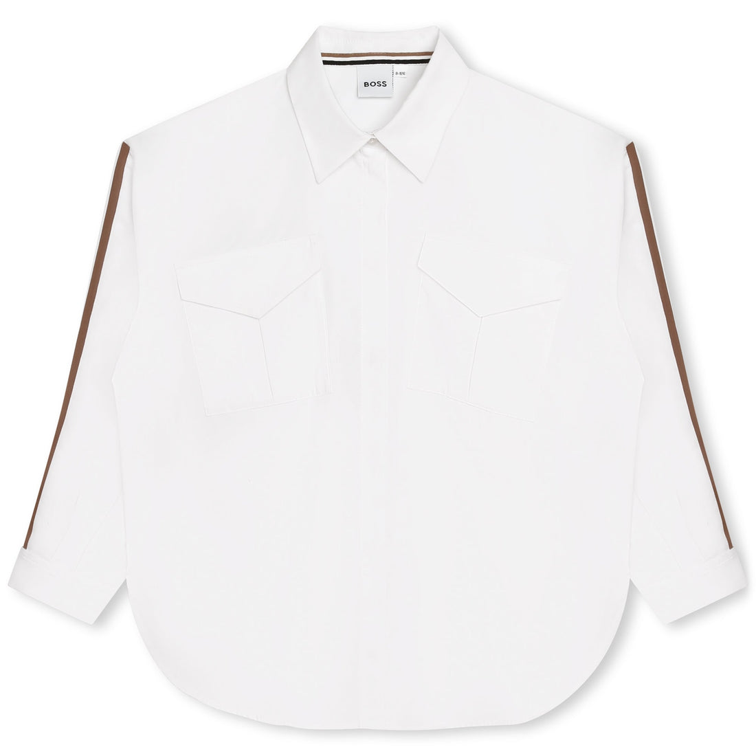 Camisa Blanca Bolsillos Niña