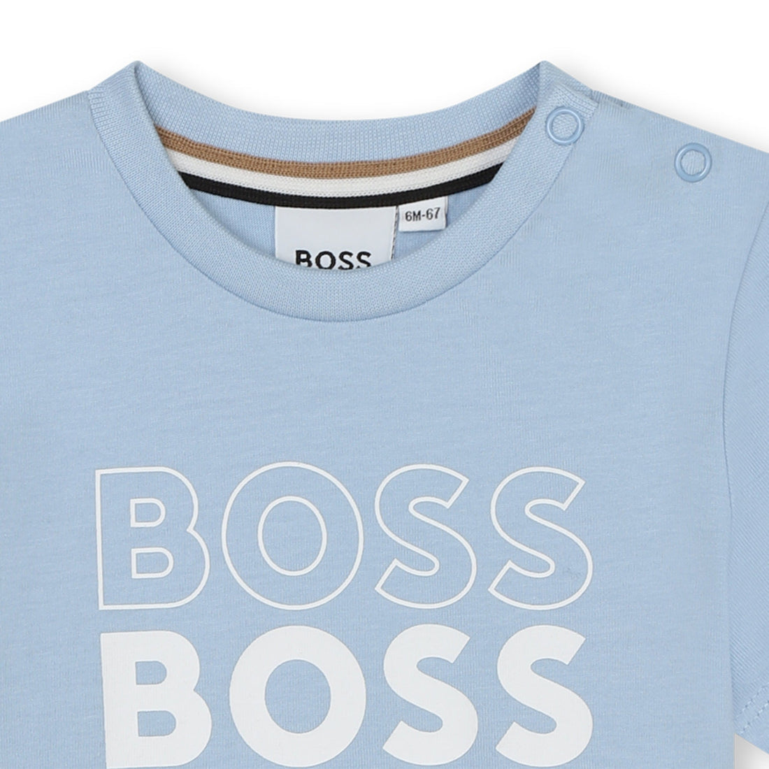 Camiseta Azul Claro Fantasía Estampado Boss Bebé