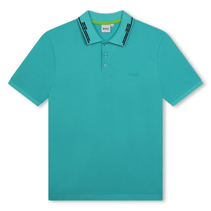 Polo Aqua Bordado Niño