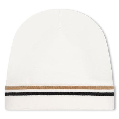 Pijama Polar Gorro Blanco New born