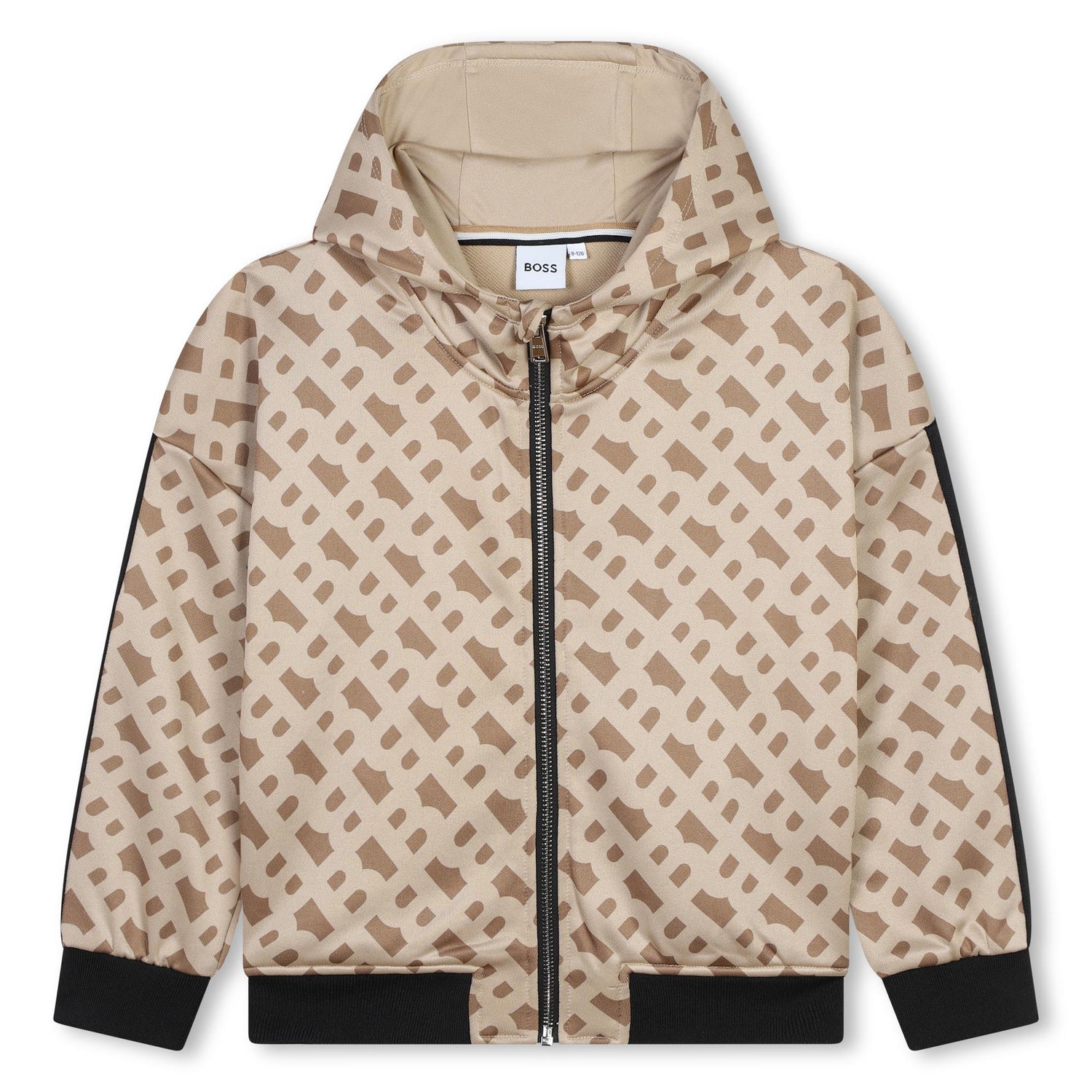 Chaqueta Hooded Camel Monograma Niña