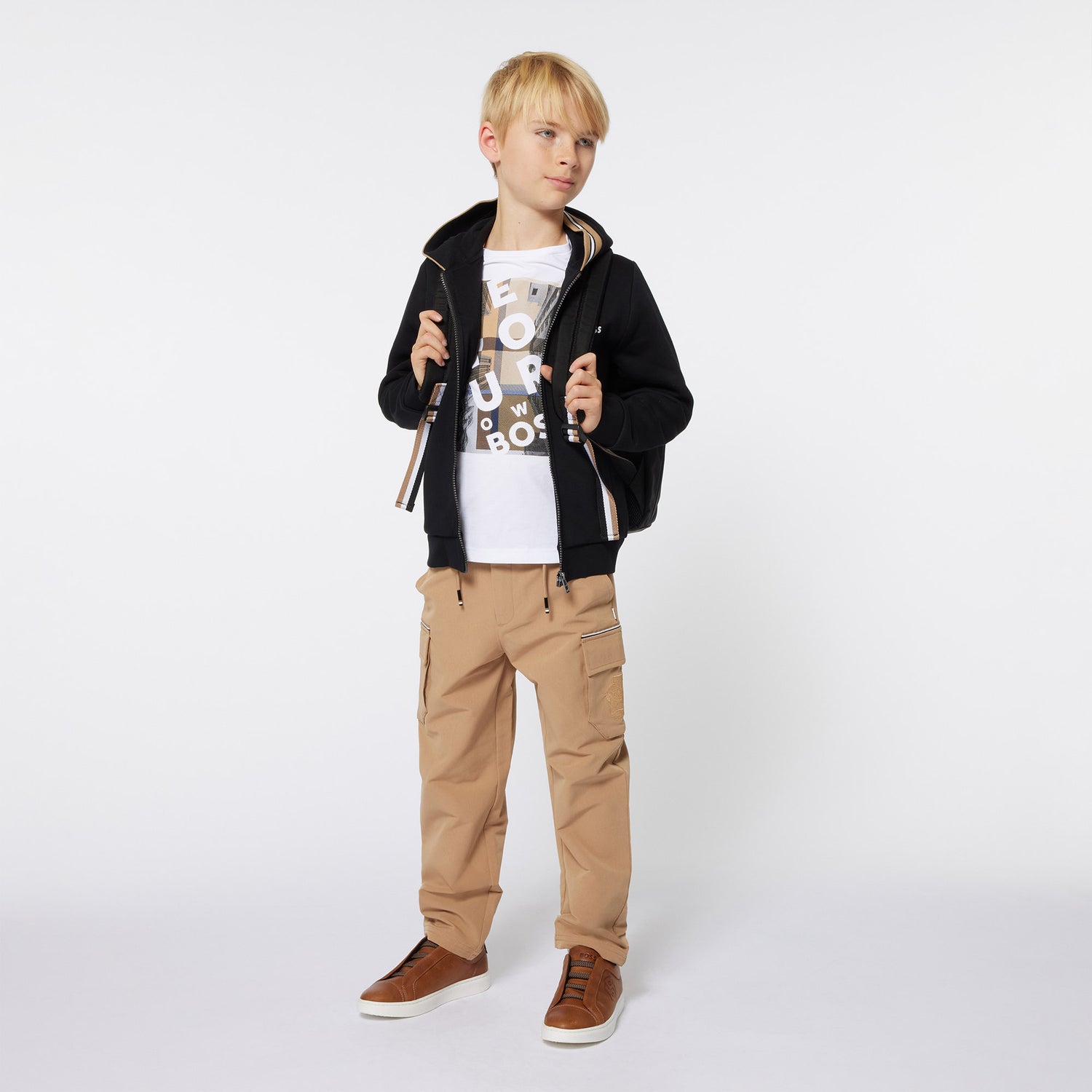 Jogger Loose Fit Cargo Camel Niño