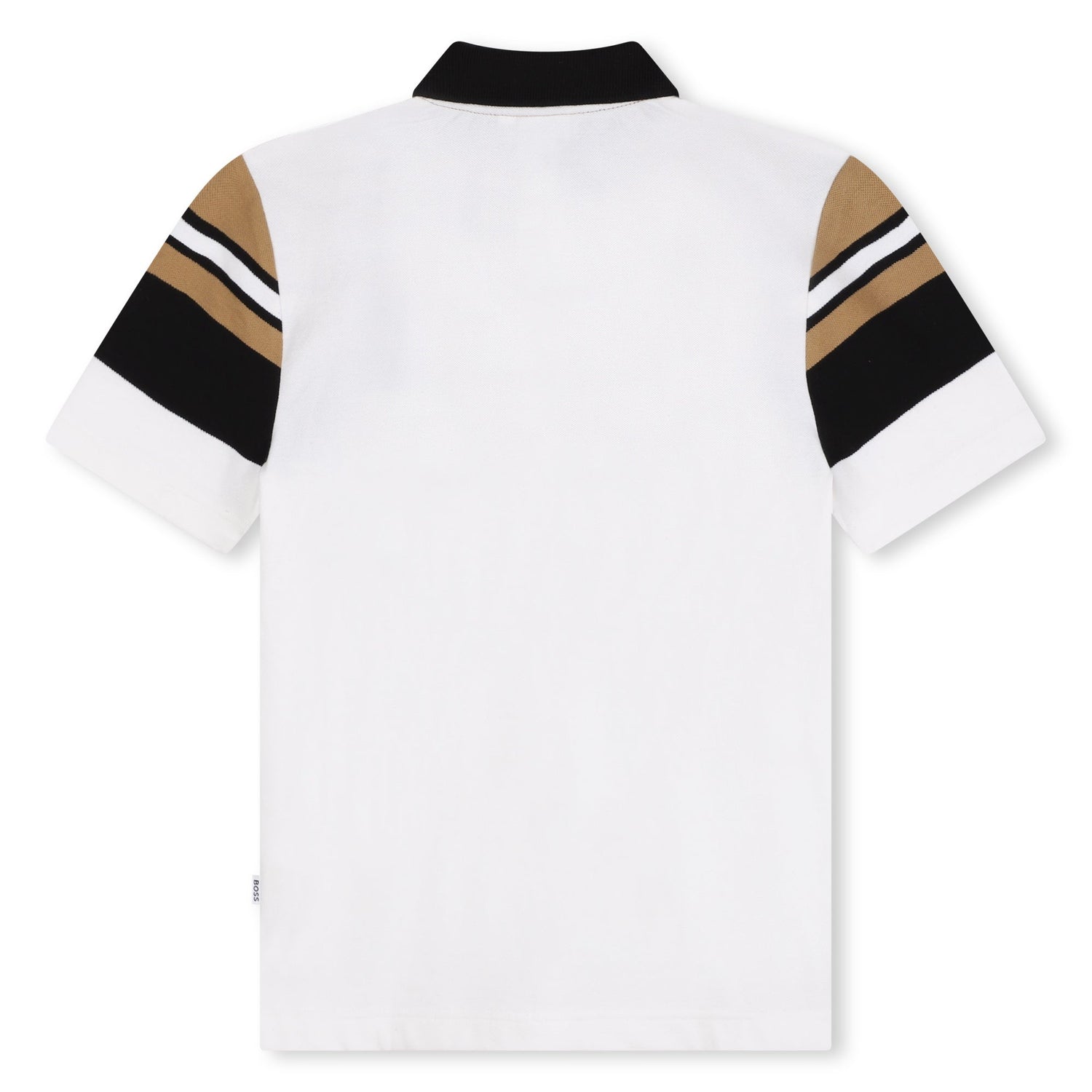 Polo Piqué Blanco Rayas Niño