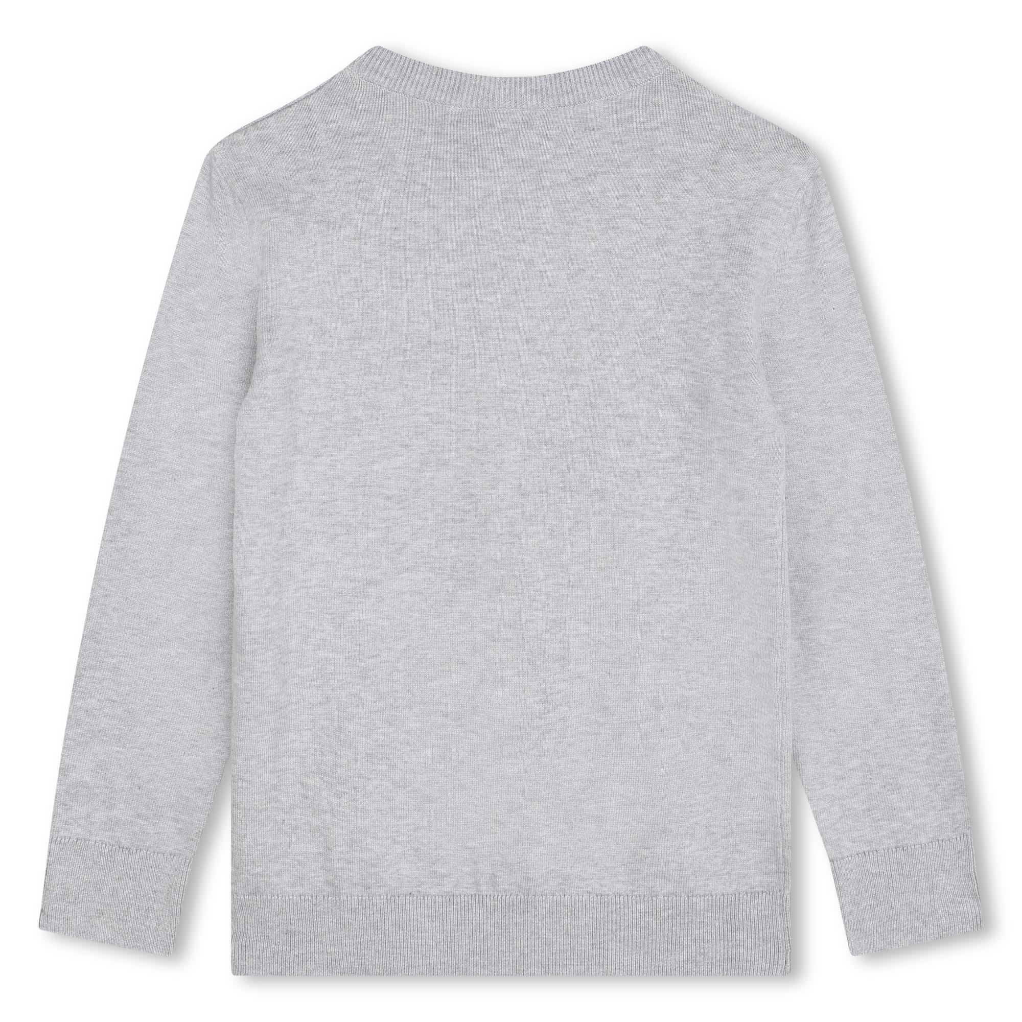 Sweater Gris Tejido Icónico Niño