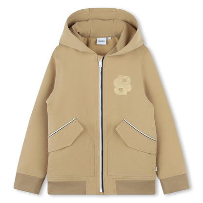 Chaqueta Hooded Camel Bolsillos Solapas Niño