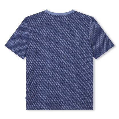 Camiseta Azul Monograma Integral Niño