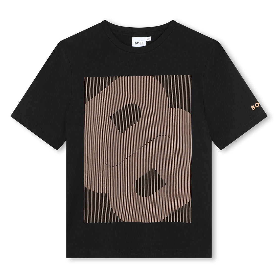 Camiseta Negra Estampado Doble B Niño