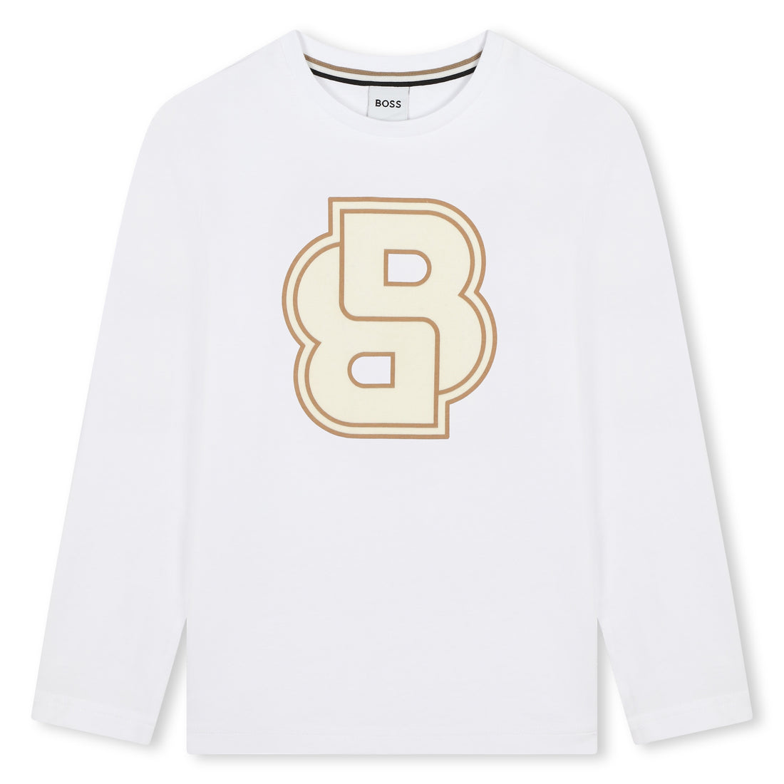 Camiseta Blanca Manga Larga Doble B Niño