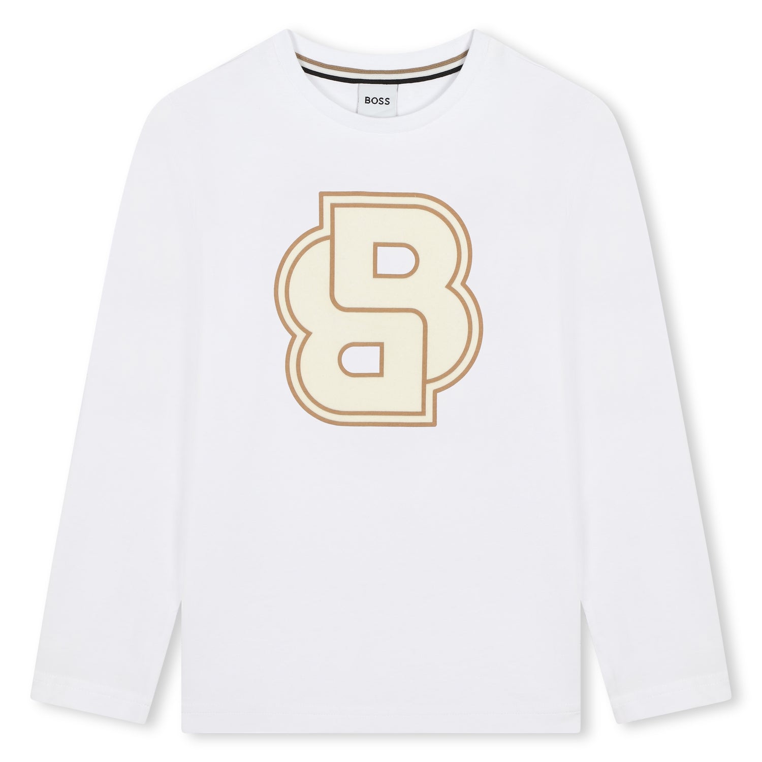 Camiseta Blanca Manga Larga Doble B Niño