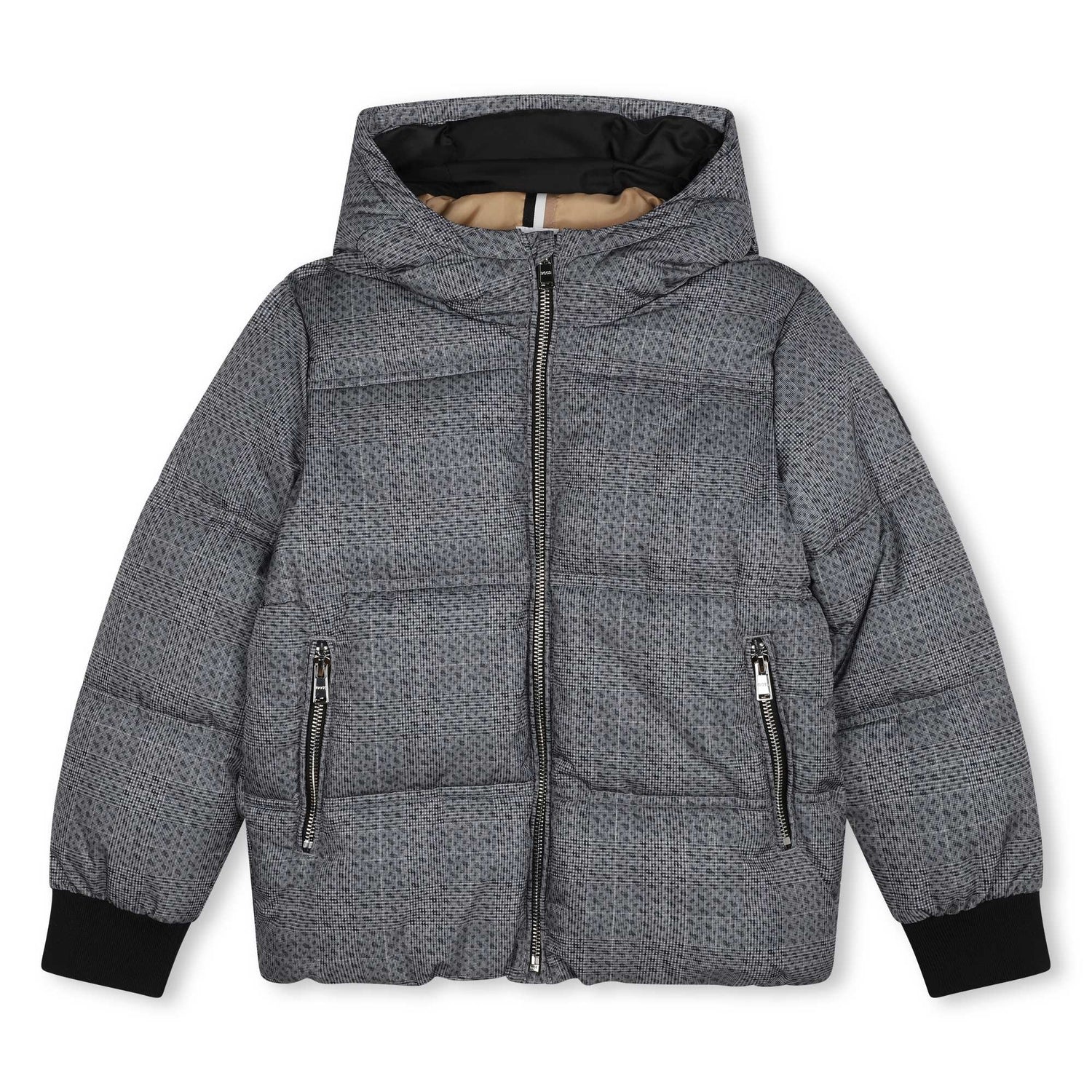 Chaqueta Abullonada Gris Niño