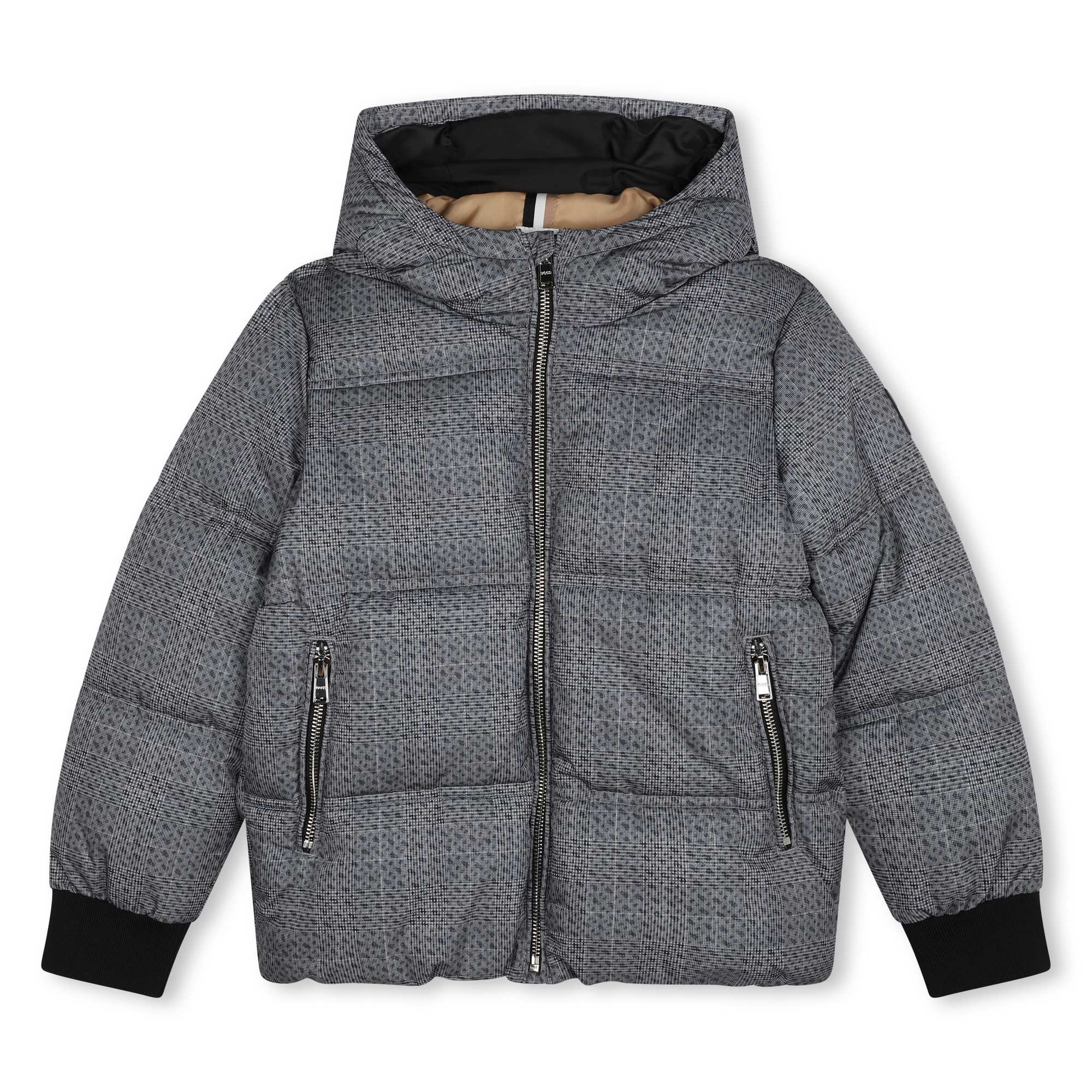 Chaqueta Abullonada Gris Niño