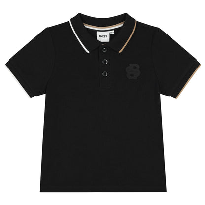 Polo Piqué Negro Bebé