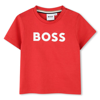 Camiseta Rojo Pimienta Estampado Frontal Bebé