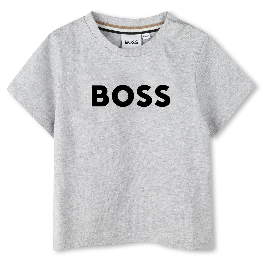 Camiseta Gris Estampado Frontal Bebé