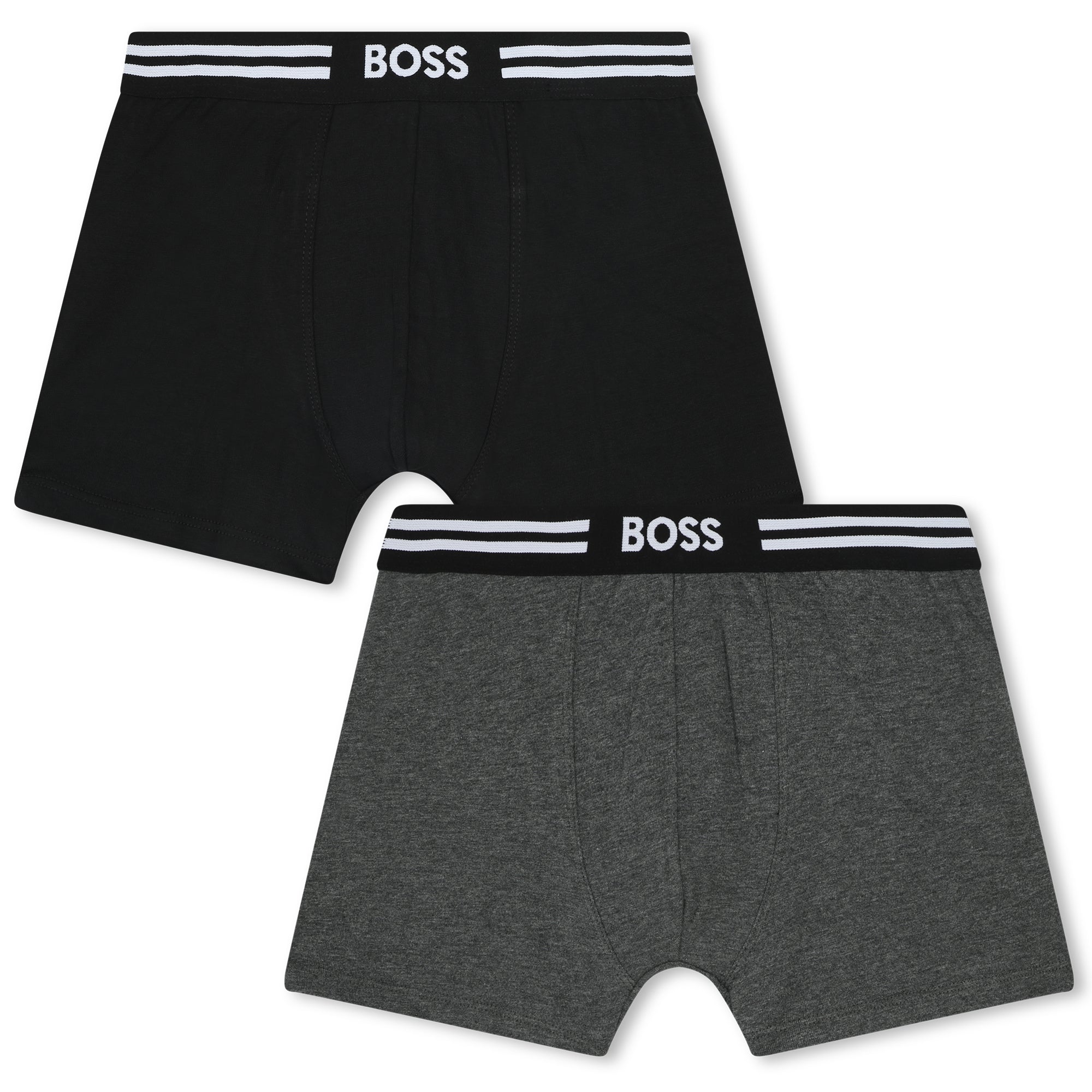 Set 2 Boxers Negro &amp; Gris Niño