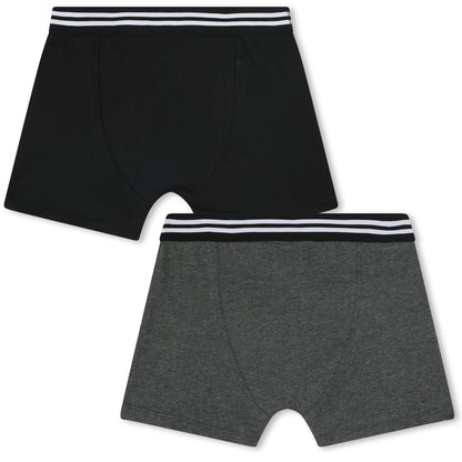 Set 2 Boxers Negro &amp; Gris Niño