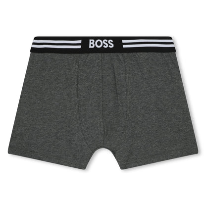 Set 2 Boxers Negro &amp; Gris Niño