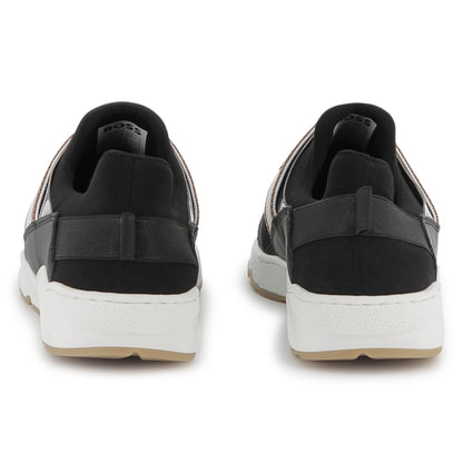 Zapatillas Sneakers Elástico Logotipo Negro Niño