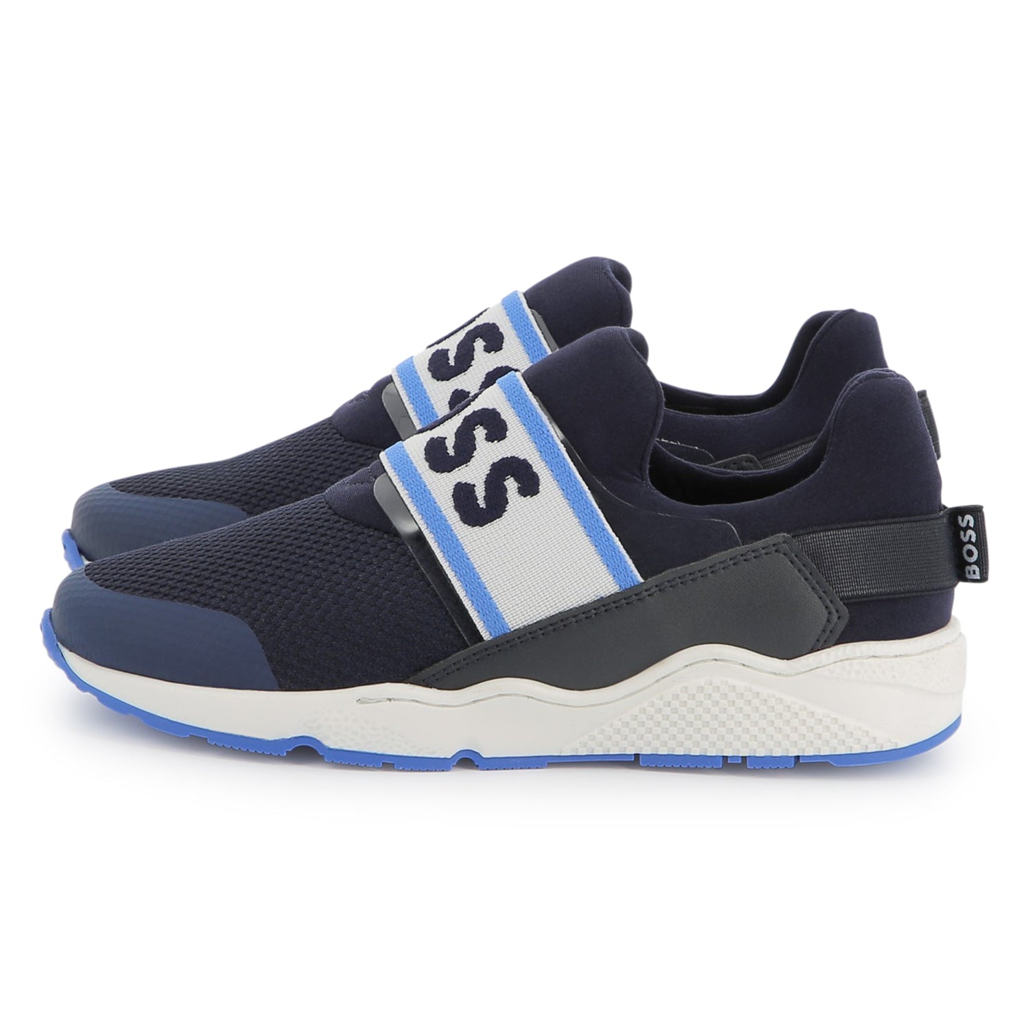 Zapatillas Sneakers Elástico Logotipo Azul Niño