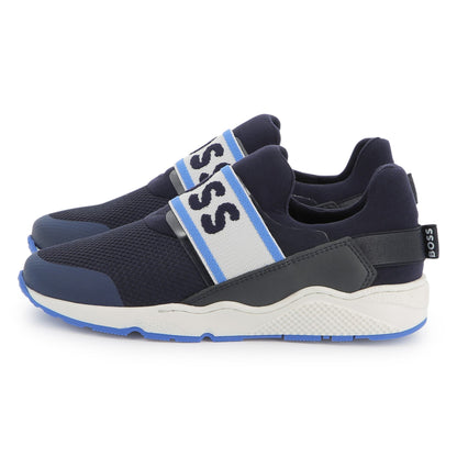 Zapatillas Sneakers Elástico Logotipo Azul Niño