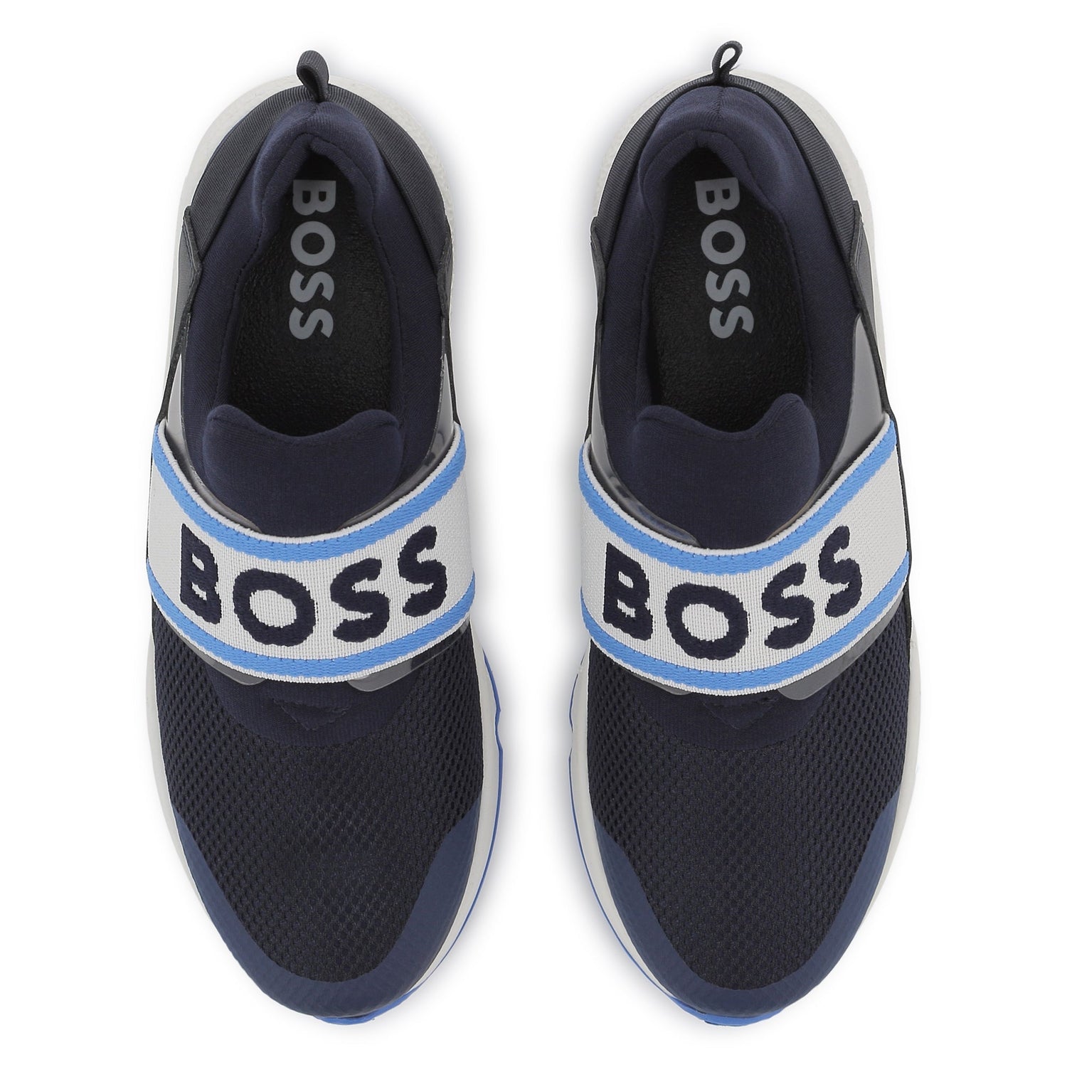 Zapatillas Sneakers Elástico Logotipo Azul Niño
