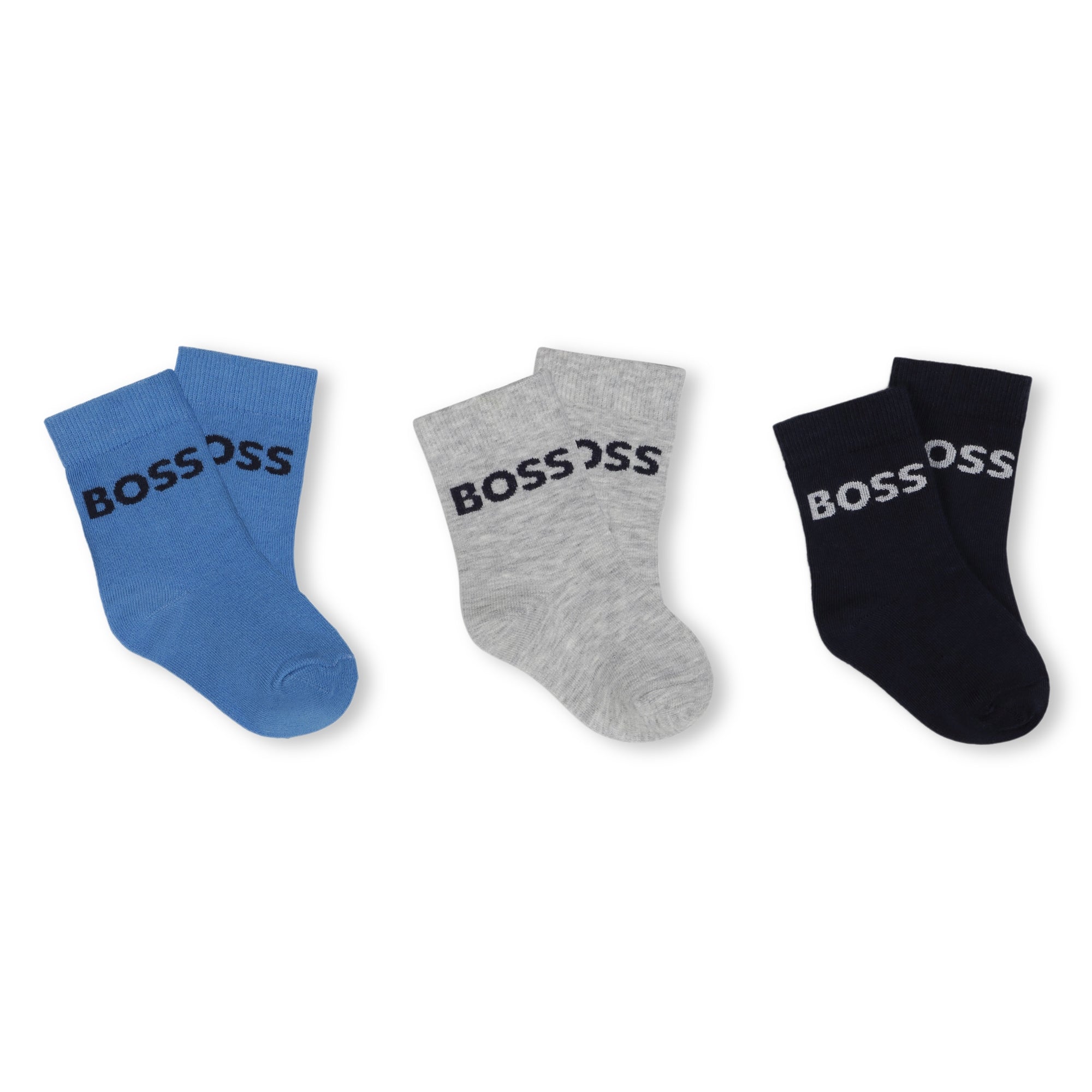 Pack 3 Calcetines Azul - Gris Bebé