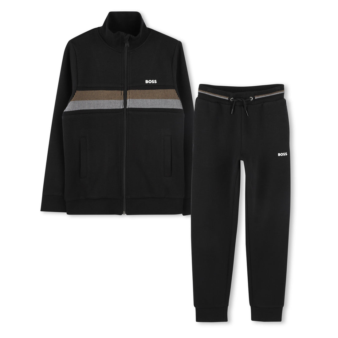 Sudadera Negra Barras Icónicas Niño