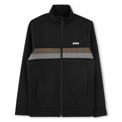 Sudadera Negra Barras Icónicas Niño