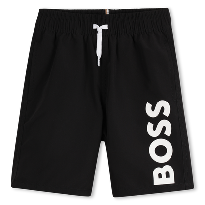 Bermuda Surf Negro Secado Rápido Niño