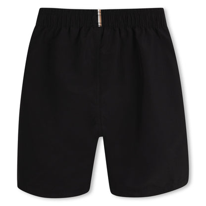 Bermuda Surf Negro Secado Rápido Niño