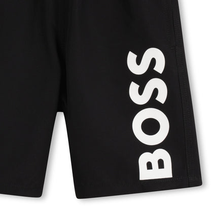 Bermuda Surf Negro Secado Rápido Niño