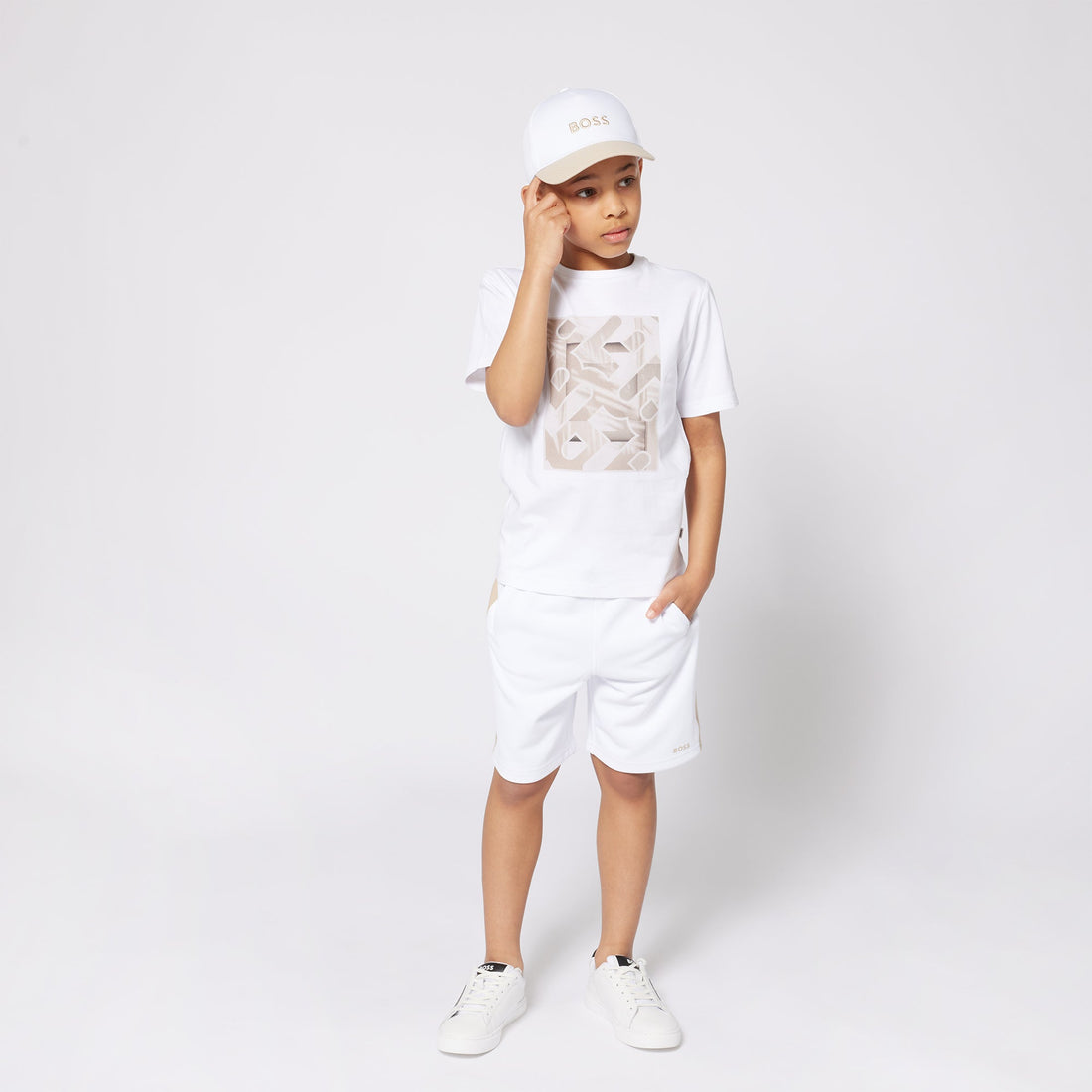 Bermuda Casual Blanco Niño