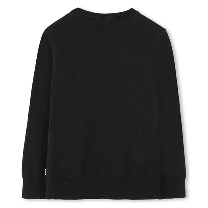 Sweater Tejido Algodón Negro Tricolor Niño