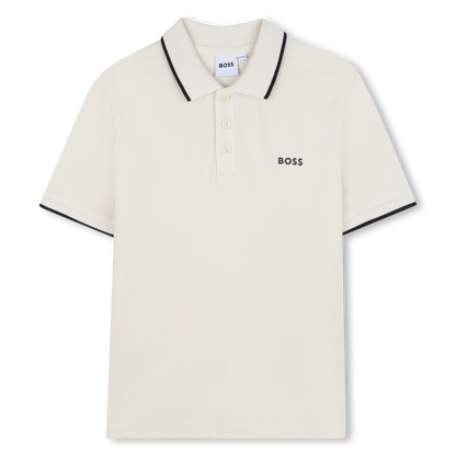 Polo Piqué Algodón Vainilla Niño