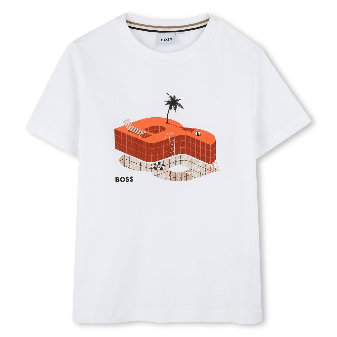 Camiseta Algodón Blanco Ilustración Niño