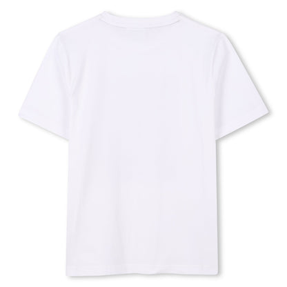 Camiseta Algodón Blanca Ilustración Niño