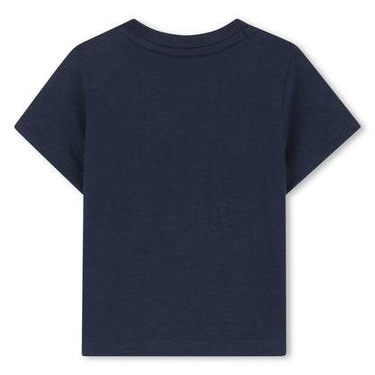 Camiseta Algodón Azul Multilogo Bebé