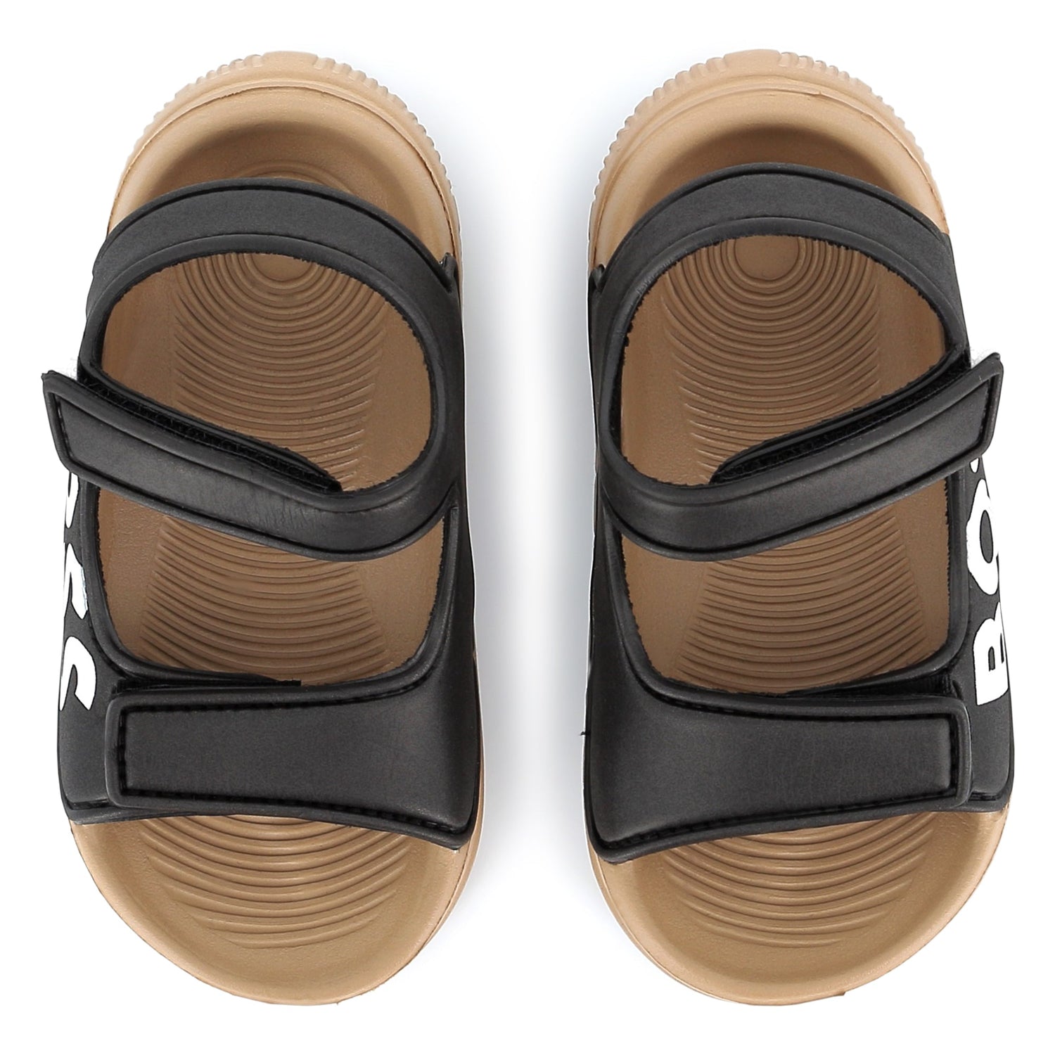 Sandalias Negras Logotipo Destacado Bebé