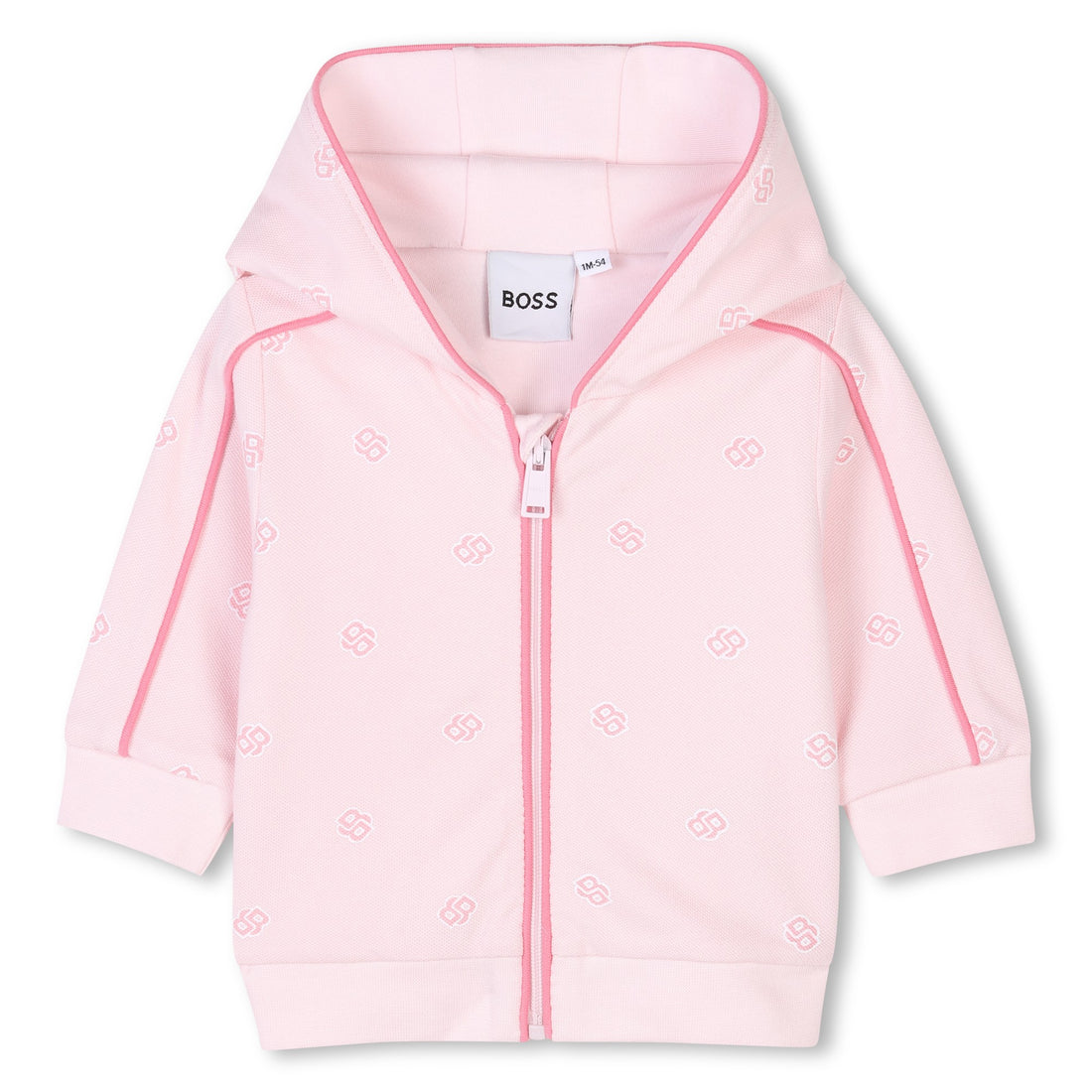 Conjunto Rosa Pálido Cárdigan Hooded Joggers