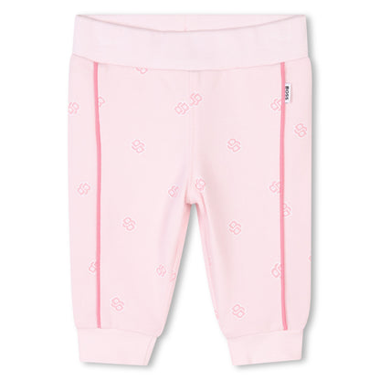 Conjunto Rosa Pálido Cárdigan Hooded Joggers